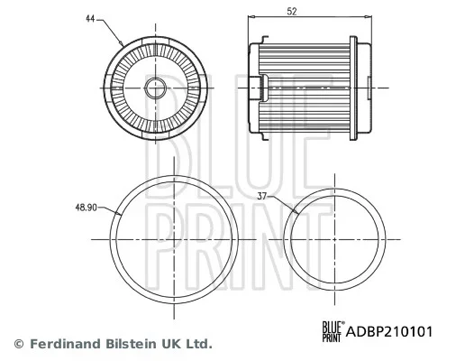 Hydraulický filtr, automatická převodovka BLUE PRINT ADBP210101