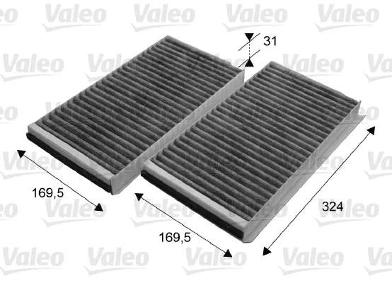 Filtr, vzduch v interiéru VALEO 698864