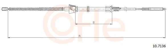 Tazne lanko, parkovaci brzda COFLE 10.7136 – OE 6N0609721K