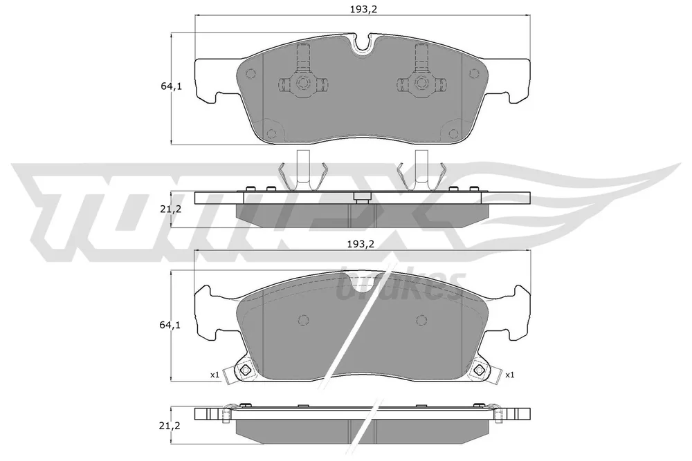 Sada brzdových destiček, kotoučová brzda Tomex Brakes TX19-28