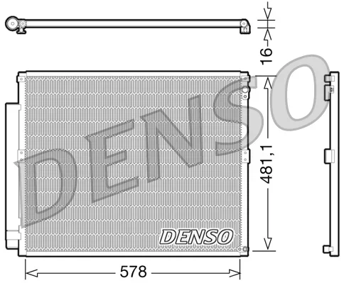 Kondenzátor, klimatizace DENSO DCN50017