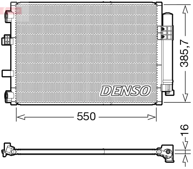 Kondenzátor, klimatizace DENSO DCN10043