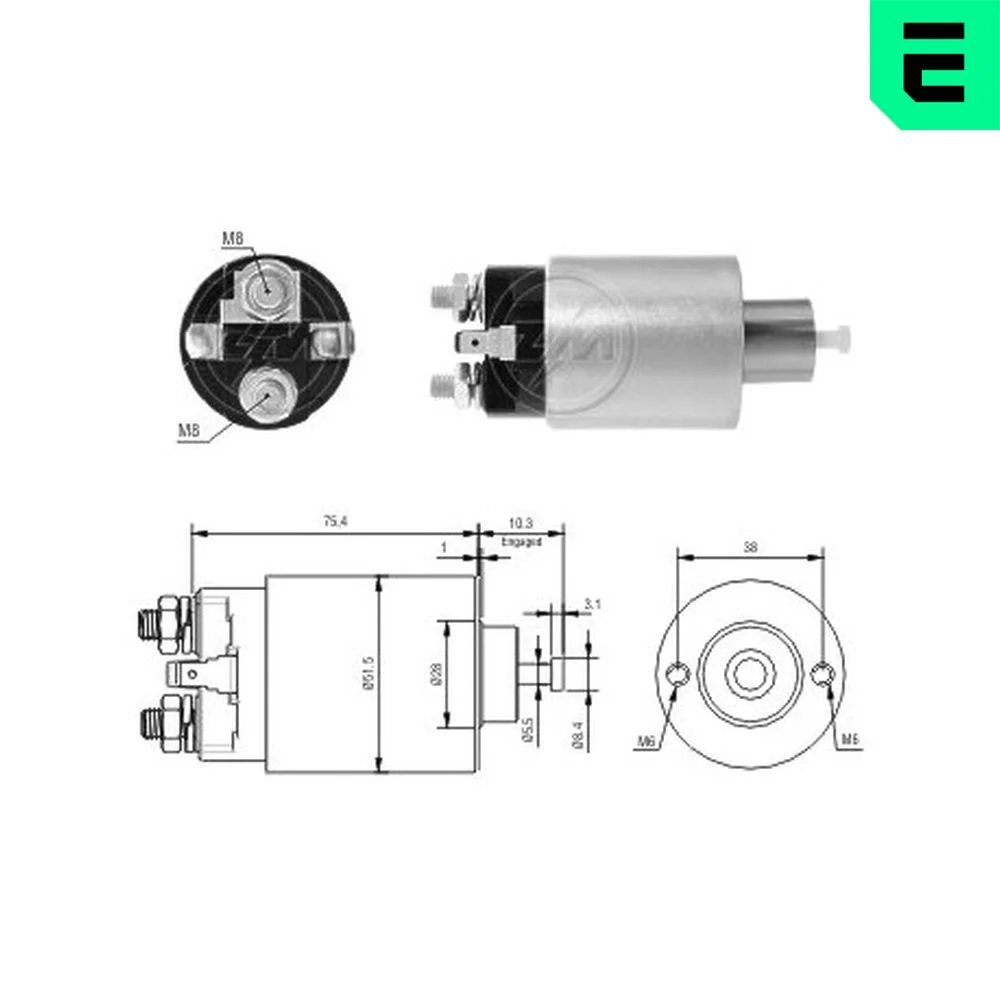 Elektromagnetický spínač, startér ERA ZM4993