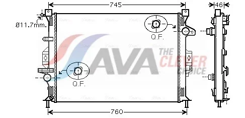Chladič, chlazení motoru AVA Clever Choice FDA2421 Chladič, chlazení motoru AVA Clever Choice FDA2421