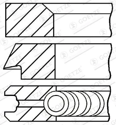 Sada pistnich krouzku GOETZE ENGINE 08-131300-00
