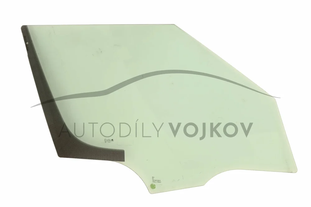 Sklo boční přední pravé zelené 5L0845022C v:89393 Sklo boční přední pravé zelené 5L0845022C v:89393