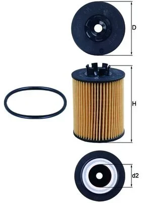 Olejový filtr MAHLE OX173/2D Olejový filtr MAHLE OX173/2D