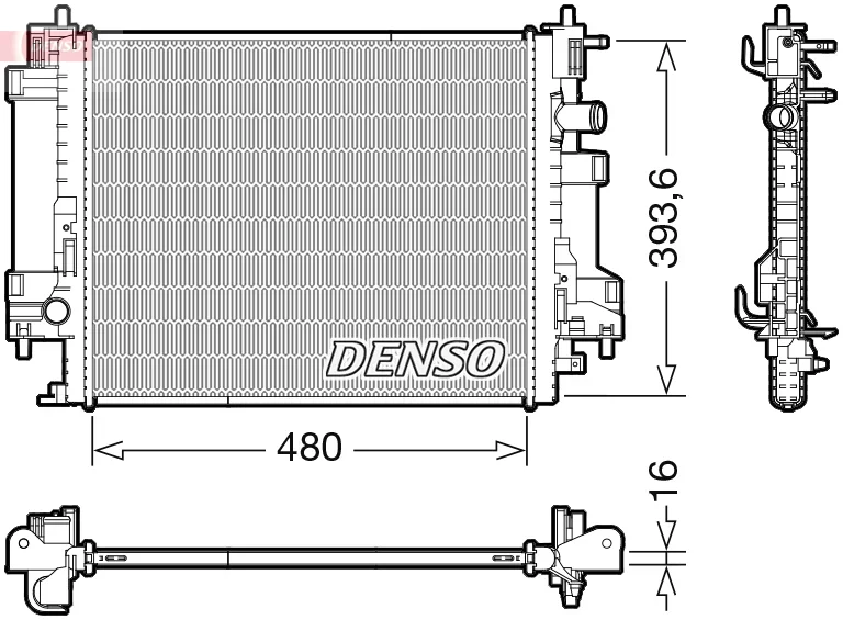 Chladič, chlazení motoru DENSO DRM23117