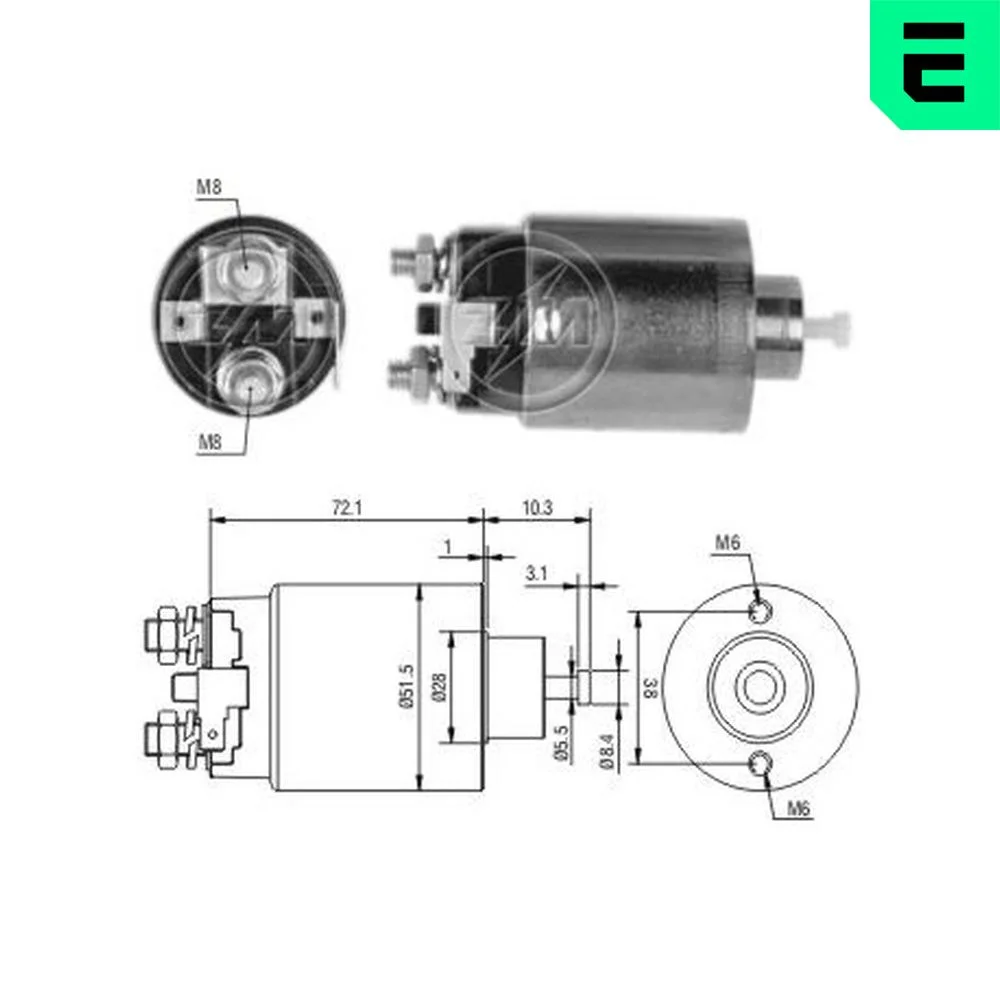 Elektromagnetický spínač, startér ERA ZM790 Elektromagnetický spínač, startér ERA ZM790