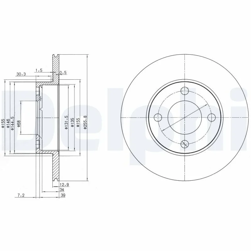 Brzdový kotouč DELPHI BG2215