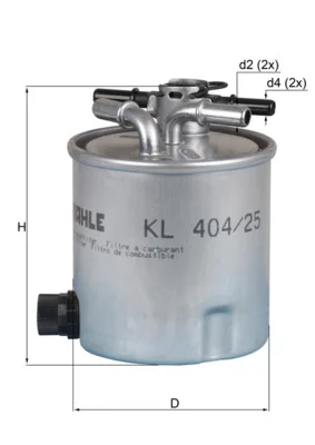 Palivový filtr KNECHT KL404/25
