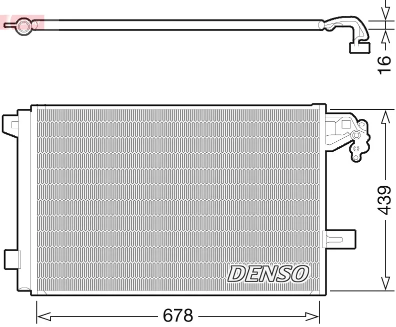 Kondenzátor, klimatizace DENSO DCN32063