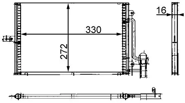 Kondenzátor, klimatizace MAHLE AC317000S Kondenzátor, klimatizace MAHLE AC317000S