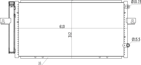 CHLADIČ KLIMATIZ.ROVER 75 99- 2.0CDTI HART 619528 CHLADIČ KLIMATIZ.ROVER 75 99- 2.0CDTI HART 619528