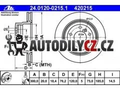 AT 420215 P/L brzdový kotouč ATE