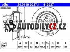 AT 410237 P/L brzdový kotouč ATE
