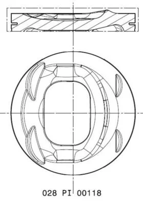 Píst MAHLE 028PI00118000 – OE 03C107065AP