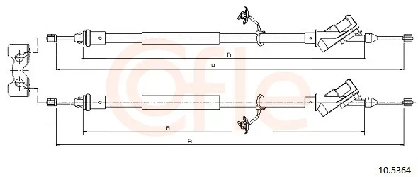 Tazne lanko, parkovaci brzda COFLE 10.5364 – OE 1347494
