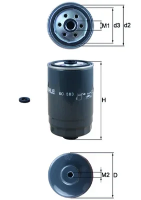 Palivový filtr MAHLE KC503D