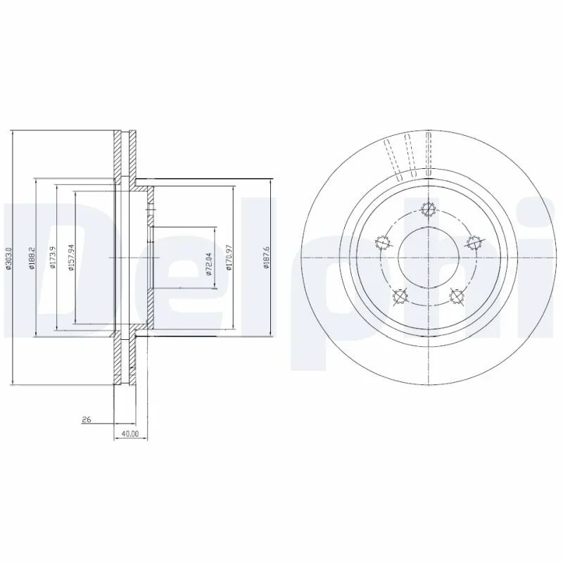 Brzdový kotouč DELPHI BG4240C
