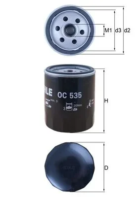Olejový filtr MAHLE OC535