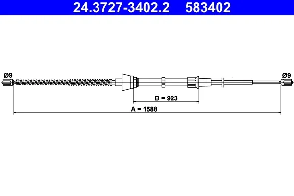 Tazne lanko, parkovaci brzda ATE 24.3727-3402.2 – OE 6R0609721B