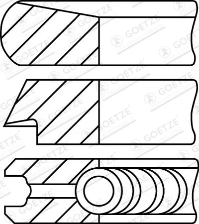 Sada pístních kroužků GOETZE ENGINE 08-452400-00 Sada pístních kroužků GOETZE ENGINE 08-452400-00
