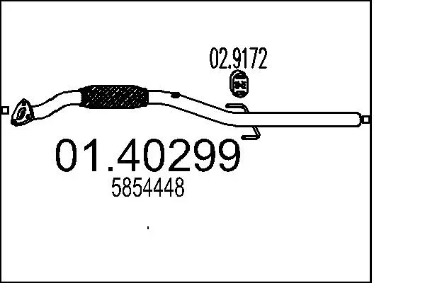 Výfuková trubka MTS 01.40299 – OE 5854448