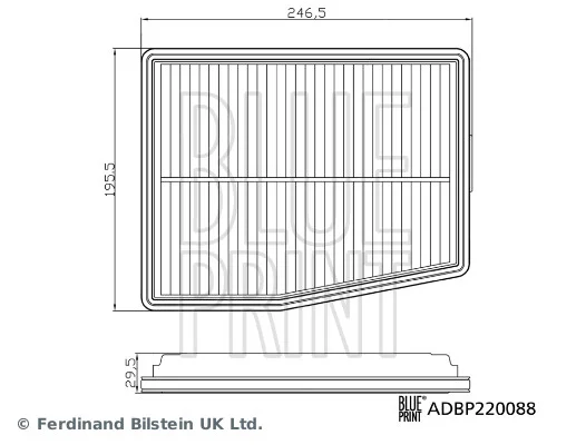 Vzduchový filtr BLUE PRINT ADBP220088